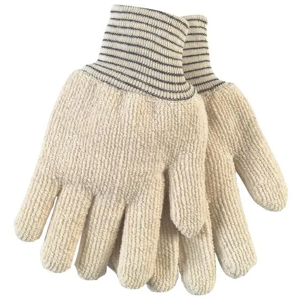 9429 MCR Safety Heat Resistance Gloves, Large, Terrycloth, Natural