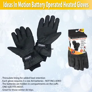 Ideas In Motion Battery Operated Heated Gloves - Warmth at Your Fingertips