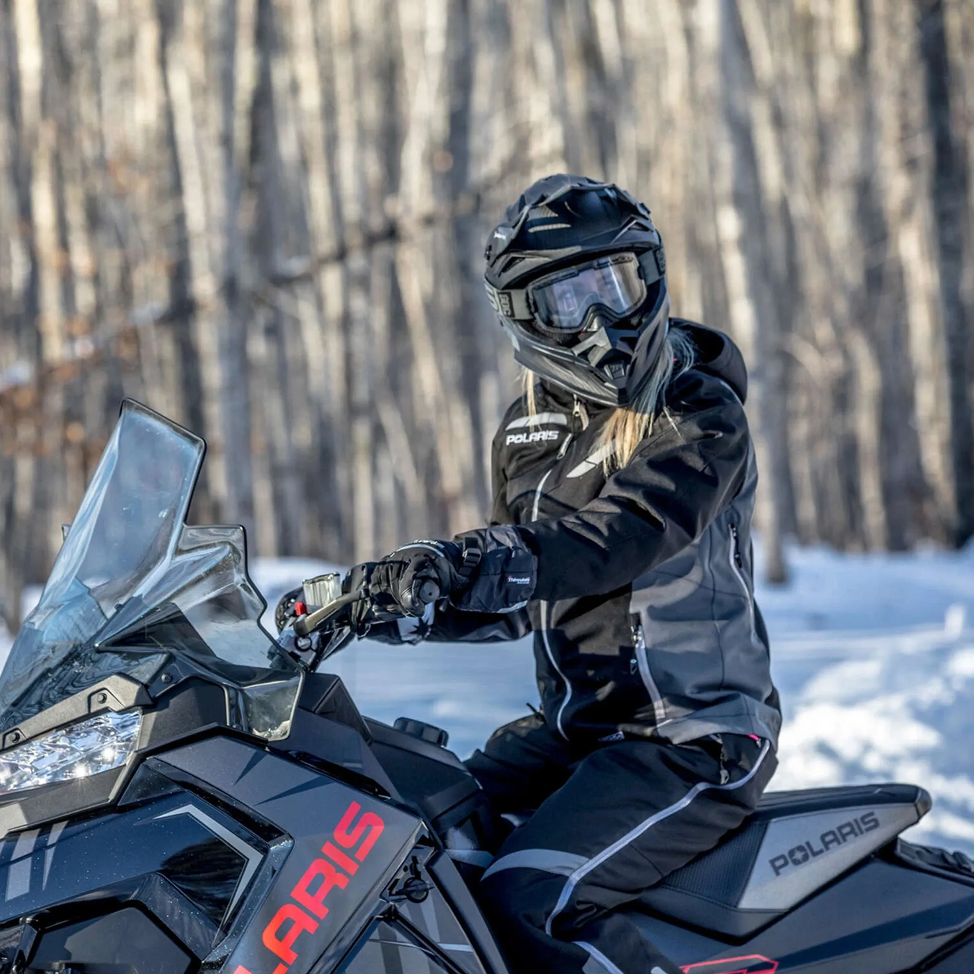 Polaris  Womens Tech54 Switchback Snowmobile Jacket Waterproof Breathable Black